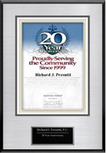 20 Years | Proudly Serving the Community Since 1999 | Richard J. Presutti